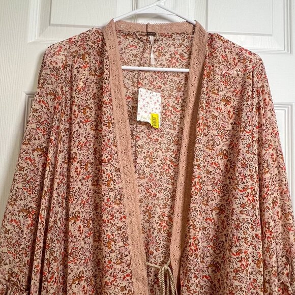 NWT Free People Lola Printed Kimono Size M - Picture 6 of 10